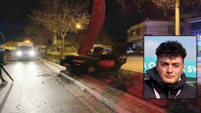 Konya'da ağaca çarpan Otomobil Sürücüsü  19 yaşındaki Ahmet Şerbet yaşamını yitirdi
