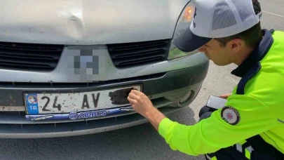Plakasını bantla kapatan şahıs Konya yolundan Aksaray’a girişte Plaka Tanıma Sistemine yakalandı