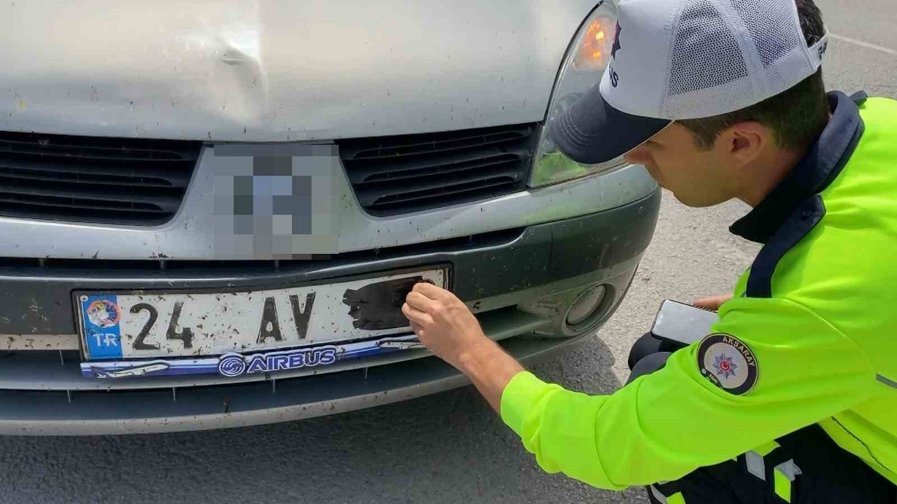 Plakasını bantla kapatan şahıs Konya yolundan Aksaray’a girişte Plaka Tanıma Sistemine yakalandı