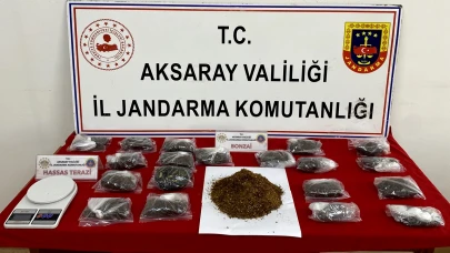 Aksaray'da Uyuşturucuya geçit yok, 1464 gram Bonzai ele geçirildi