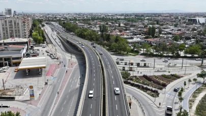 Konya'nın en yoğun kavşağında yeni asfalt