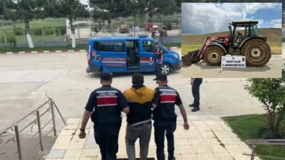 Ağaçören ilçesinde çalınan traktör jandarma tarafından bulundu