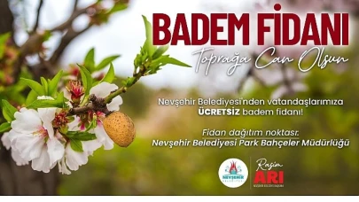 Nevşehir Belediyesi'nden Ücretsiz Badem Fidanı Dağıtımı