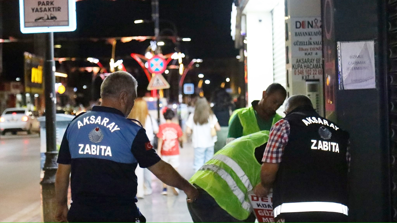 Aksaray'da Zabıta Ekipleri İzinsiz Dubaları Topladı