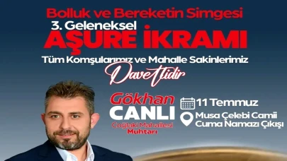 AKSARAY COĞLAKİ MAHALLE MUHTARINDAN AŞÜRE ETKİNLİĞİ