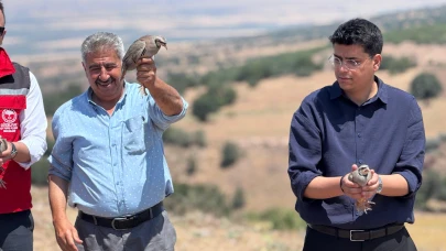 Kene ile mücadele için Aksaray Güzelyurt’da Doğaya  500 keklik salımı yapıldı