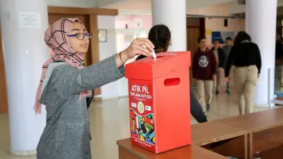 Aksaray'da Öğrencilerden Çevreye Duyarlı Katkı: 1 Ton 250 Kilogram Atık Pil Toplandı