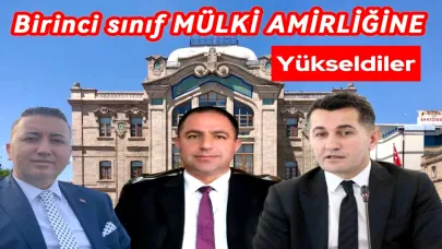 Aksaray'ı sevindiren birinci sınıf mülki idare amirliğine yükselmeler...
