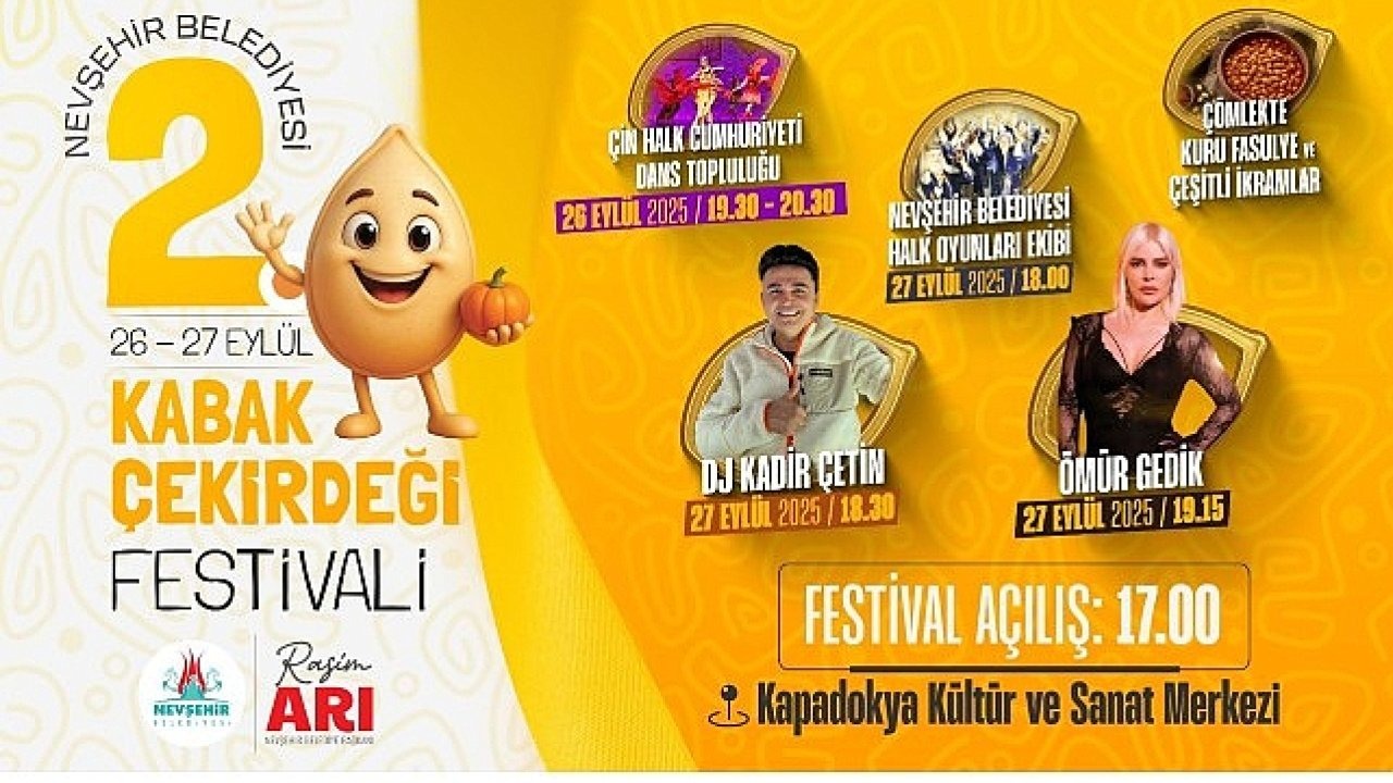 Nevşehir Belediyesi Geleneksel Kabak Çekirdeği Festivali Başlıyor