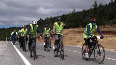 Keykubad’ın izinde pedallar kuraklığa dikkat çekti