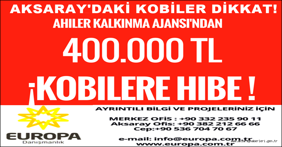 AHİLER KALKINMA AJANSI 2016 YILI KOBİ GELİŞTİRME MALİ DESTEK PROGRAMI İLE KOBİLERE 400.000 TL HİBE