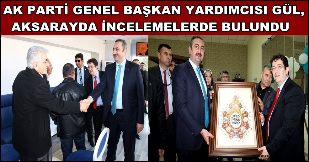 AK PARTİ GENEL BAŞKAN YARDIMCISI GÜL, AKSARAYDA İNCELEMELERDE BULUNDU