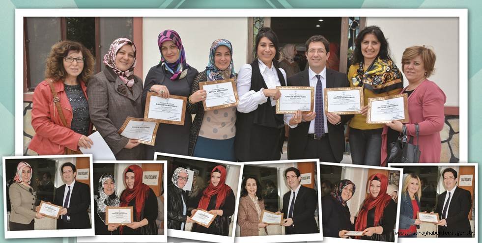 AKSARAY BELEDİYESİ HANIMLARA SERTİFİKA VERMEYE DEVAM EDİYOR