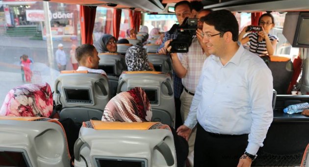 AKSARAY BELEDİYESİ ŞEHİT AİLELERİ VE GAZİLERİ ÇANAKKALE'YE UĞURLADI