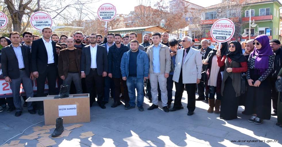 AKSARAY’DA AK GENÇLİK 28 ŞUBAT DARBESİNİ KINADI