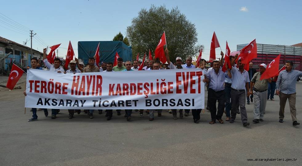 AKSARAY’DA SİVİL TOPLUM KURULUŞLARI TERÖRÜ LANETLEDİ
