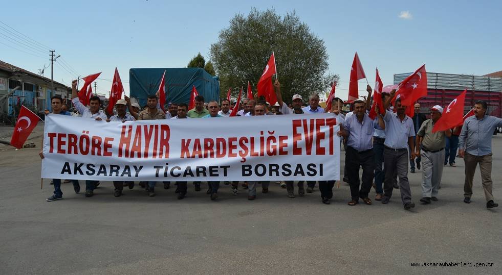 AKSARAY'DA SİVİL TOPLUM KURULUŞLARI TERÖRÜ LANETLEDİ