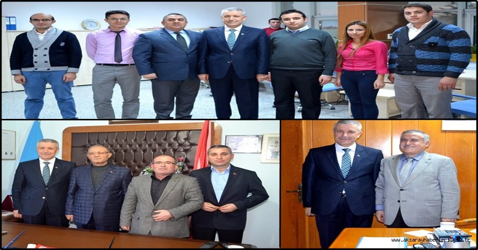 AKSARAY SGİM’ DEN ORTAKÖY ODA BAŞKANLARINA, SGK MERKEZ MÜDÜRLÜĞÜ VE BELEDİYEYE ZİYARET