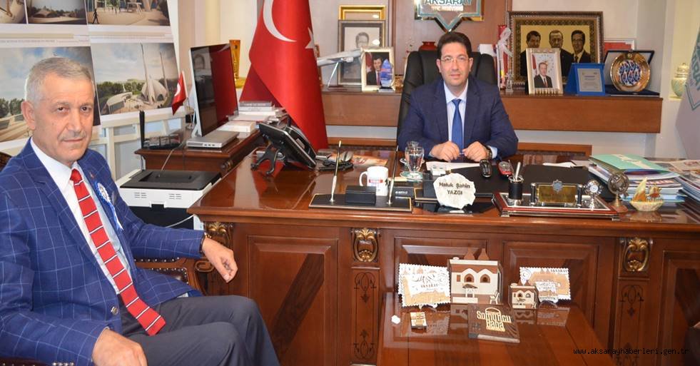 AKSARAY SGK’ DAN BELEDİYE BAŞKANI YAZGIYA ZİYARET