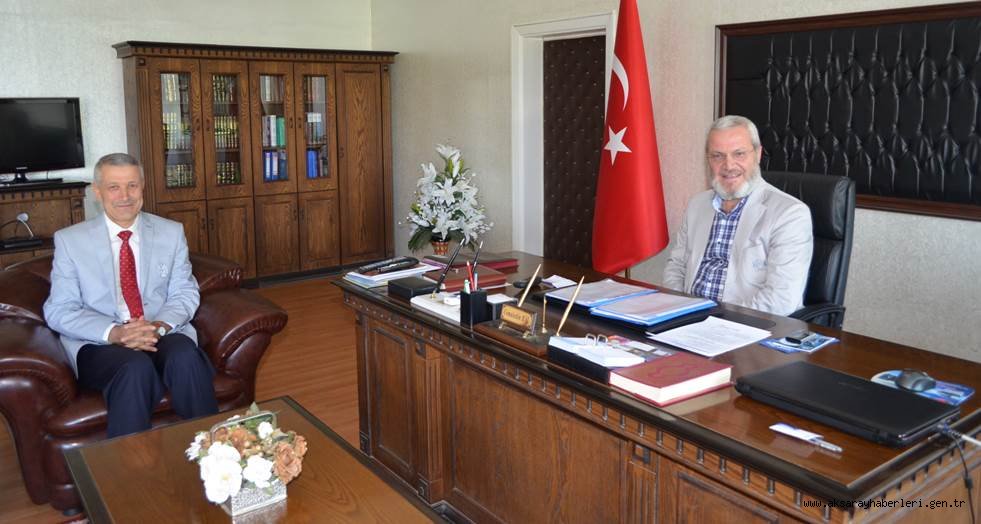 AKSARAY SGK İL MÜDÜRÜ ÇALIŞKAN, İL MÜFTÜSÜNE HAYIRLI OLSUN ZİYARETİNDE BULUNDU