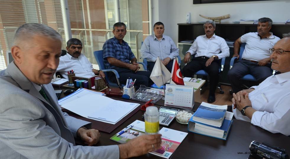 AKSARAY SOSYAL GÜVENLİK İL MÜDÜRÜ ÇALIŞKAN, ORTAKÖY ESNAF ODALARI BAŞKANLARI İLE BİR ARAYA GELDİ