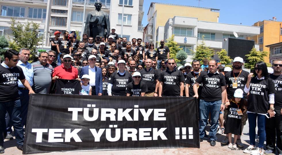 AKSARAY TERÖRE KARŞI "TÜRKİYE TEK YÜREK"DEDİ