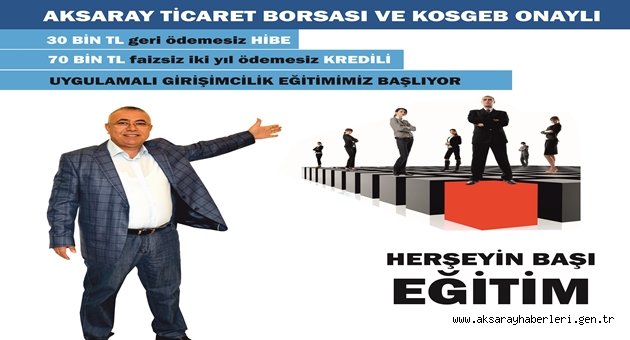AKSARAY TİCARET BORSASI’NDAN UYGULAMALI GİRİŞİMCİLİK KURSU