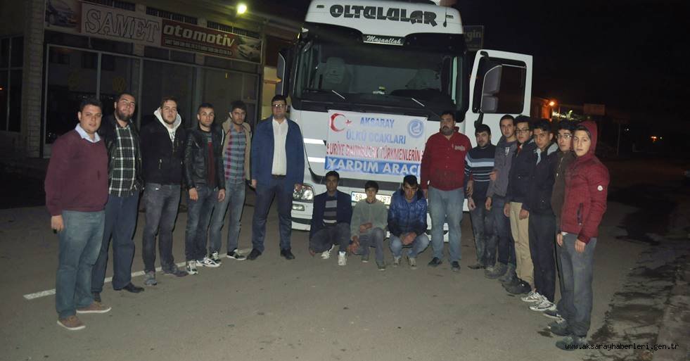 AKSARAY ÜLKÜ OCAKLARI'NIN TÜRKMENLERE YARDIM TIR'I YOLA ÇIKTI