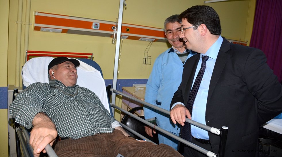 BAŞKAN YAZGI HASTALARI ZİYARET EDEREK MORAL VERDİ