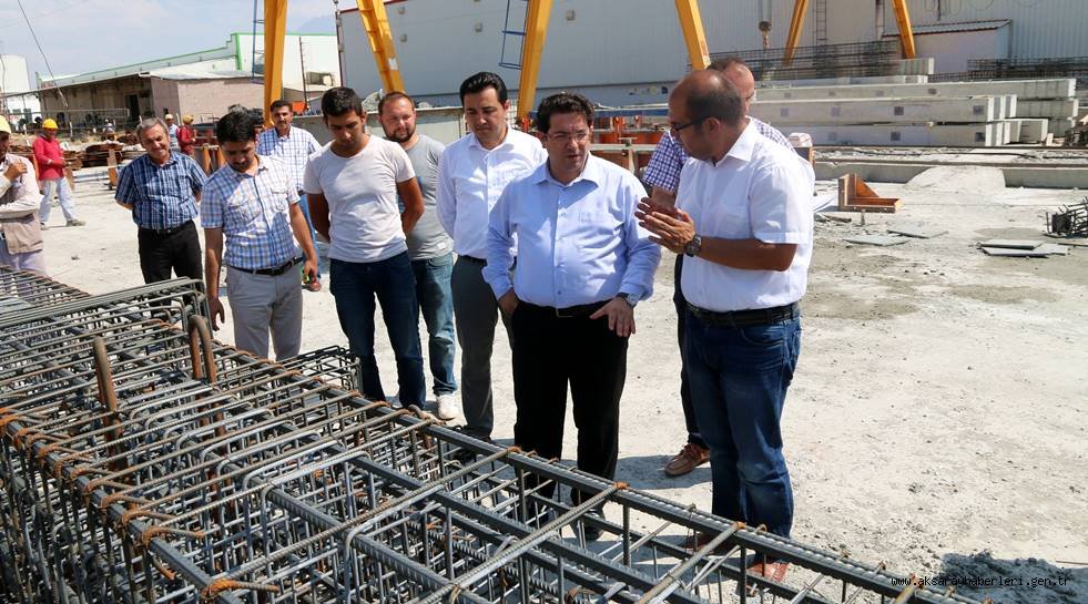 BAŞKAN YAZGI, KADIN AKTİVİTE MERKEZİ İNŞAATINDA VE ORGANİZE SANAYİ BÖLGESİNDE İNCELEME YAPTI