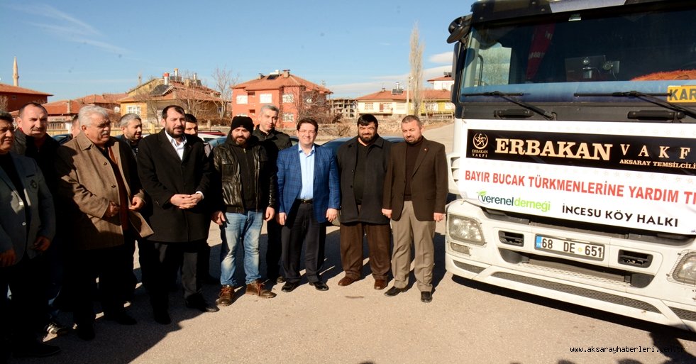 BAYIR BUCAK TÜRKMENLERİNE YARDIMLAR ARALIKSIZ DEVAM EDİYOR