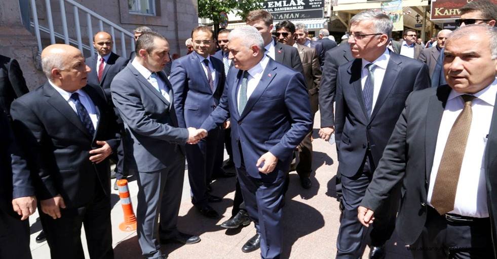 EKONOMİ BAKANI MUSTAFA ELİTAŞ İLE ULAŞTIRMA DENİZCİLİK VE HABERLEŞME BAKANI BİNALİ YILDIRIM AKSARAY’DA
