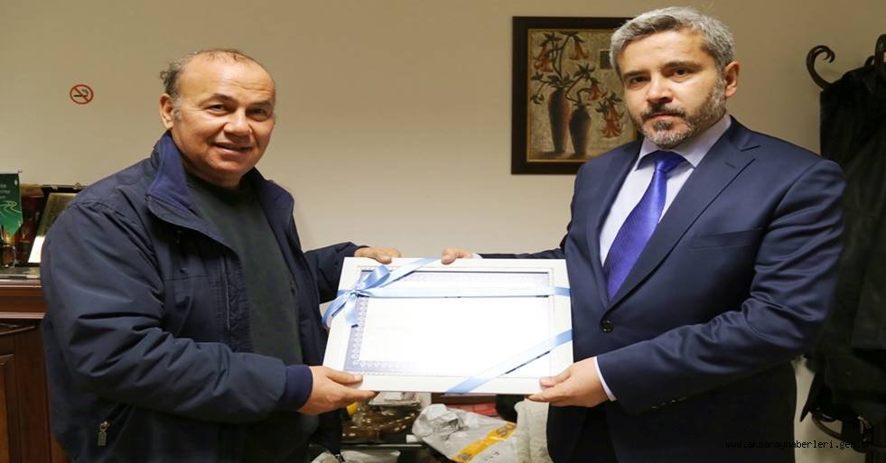 İŞADAMI ÖZEL’E “TEŞEKKÜR BERATI”