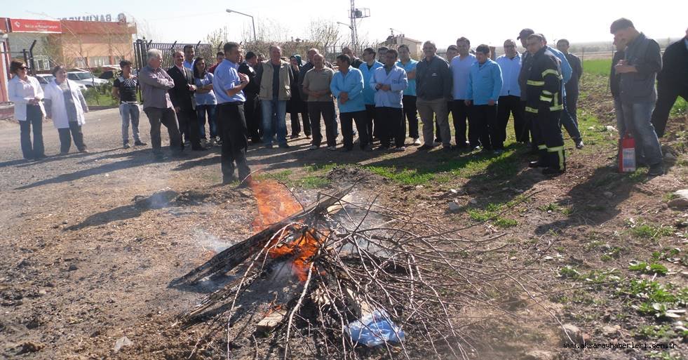 REHABİLİTASYON MERKEZİNDE YANGIN TATBİKATI