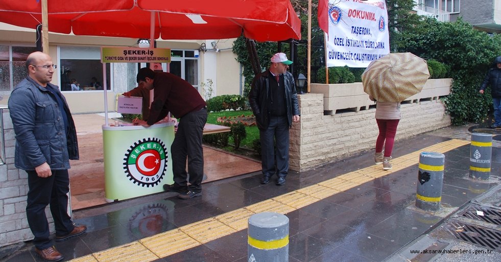 TAŞERON İŞÇİLİĞE HAYIR İMZA KAMPANYASI TÜM HIZIYLA SÜRÜYOR
