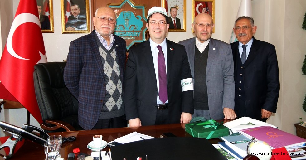 TÜRKİYE YEŞİLAY CEMİYETİ AKSARAY ŞUBE BAŞKANI KÖSE, BAŞKAN YAZGI’YI MAKAMINDA ZİYARET ETTİ