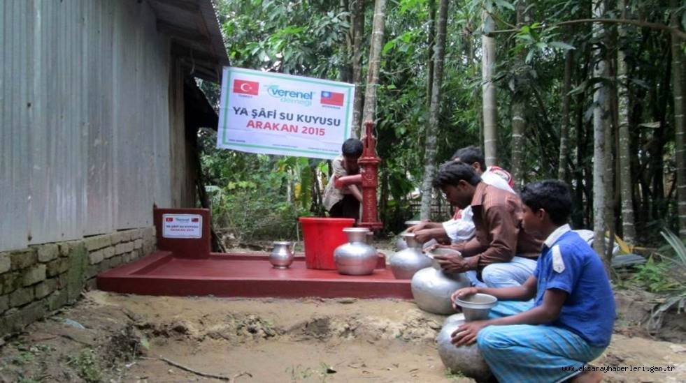VERENEL DERNEĞİ AKSARAY ŞUBESİ ARAKAN’DA MÜSLÜMANLARI SUYA KAVUŞTURUYOR