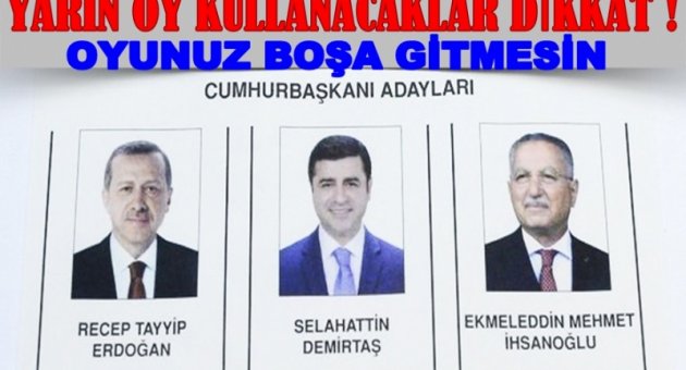 YARIN OY KULLANACAKLAR DİKKAT !