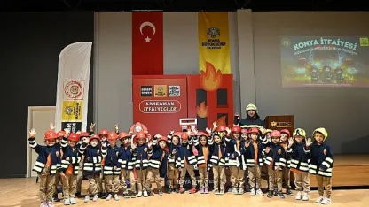 Konya Büyükşehir 31 İlçedeki Tüm 1. Sınıf Öğrencilerine İtfaiye Bilinci Kazandırıyor
