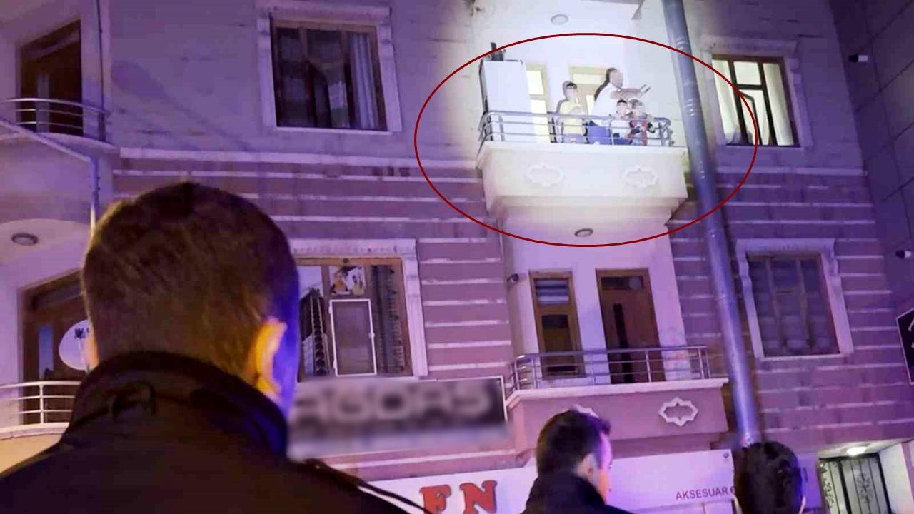 Aksaray&#039;da Eşini Darp eden Şahıs Çocuklarını Bıçakla Rehin aldı