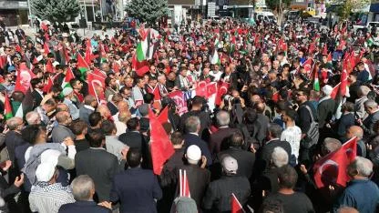 Aksaray’da Gazze’ye Destek Yürüyüşü Yoğun Katılımla Gerçekleştirildi