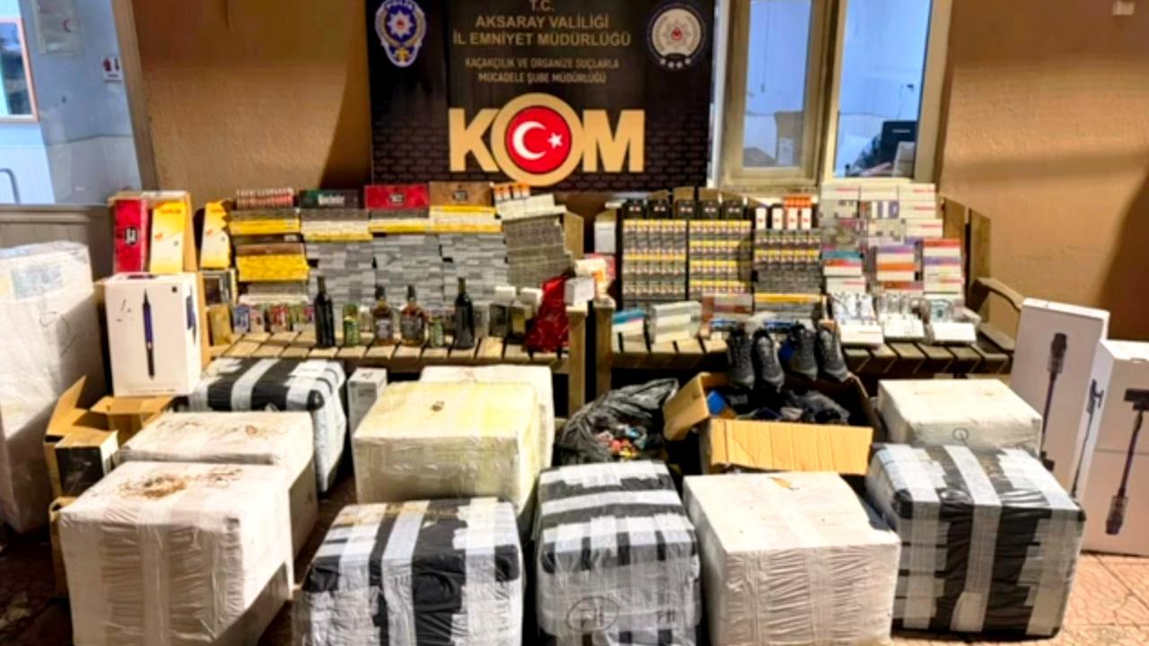 Aksaray’da 17 Milyon TL Değerinde Kaçak Ürün Ele Geçirildi