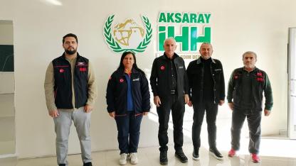 Aksaray İl Afet Müdürü Adil Arslan ve Aksaray İl Afet Şube Müdürü Melek Öğün Yiğit’ten Aksaray İHH’ya Ziyaret