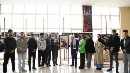 Aksaray Üniversitesinde Filistin halkına  destek için “Tuz Olmak” konulu sergi açıldı