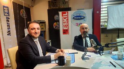 İŞKUR Aksaray İl Müdürü Mahmut Akkuş, Aksaray FM’de canlı yayın konuğu oldu