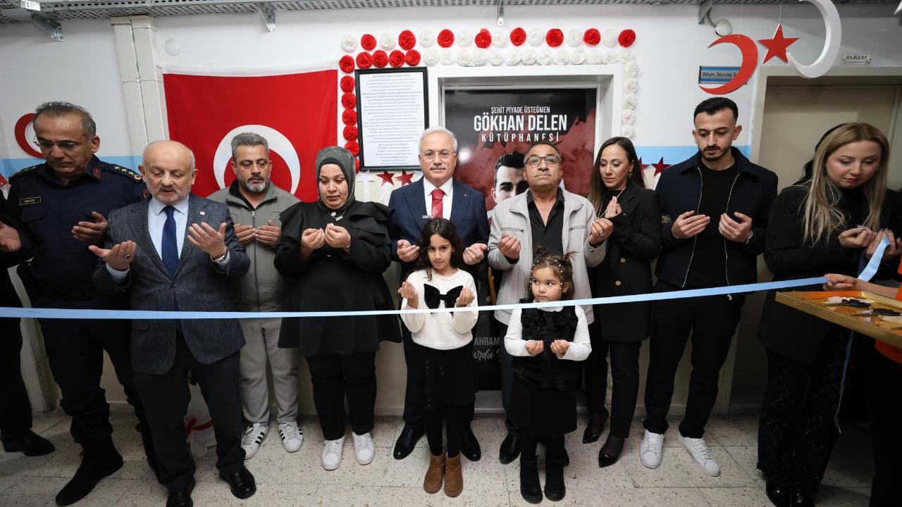 Şehit Üsteğmen Gökhan Delen’in adı öğrenim gördüğü okulda açılan kütüphanede yaşayacak