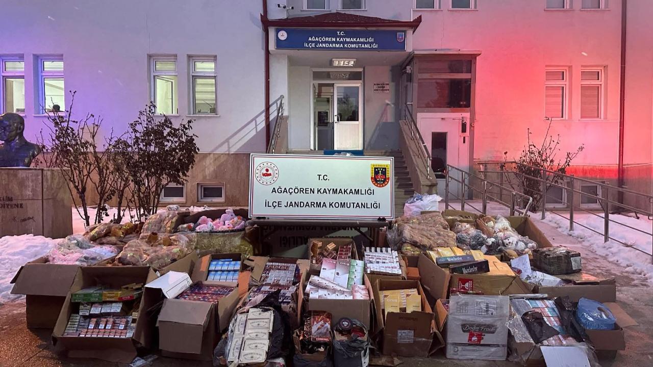 Ağaçören’de Kaçakçılığa Büyük Darbe: 7 Milyon Liralık Ürün Ele Geçirildi