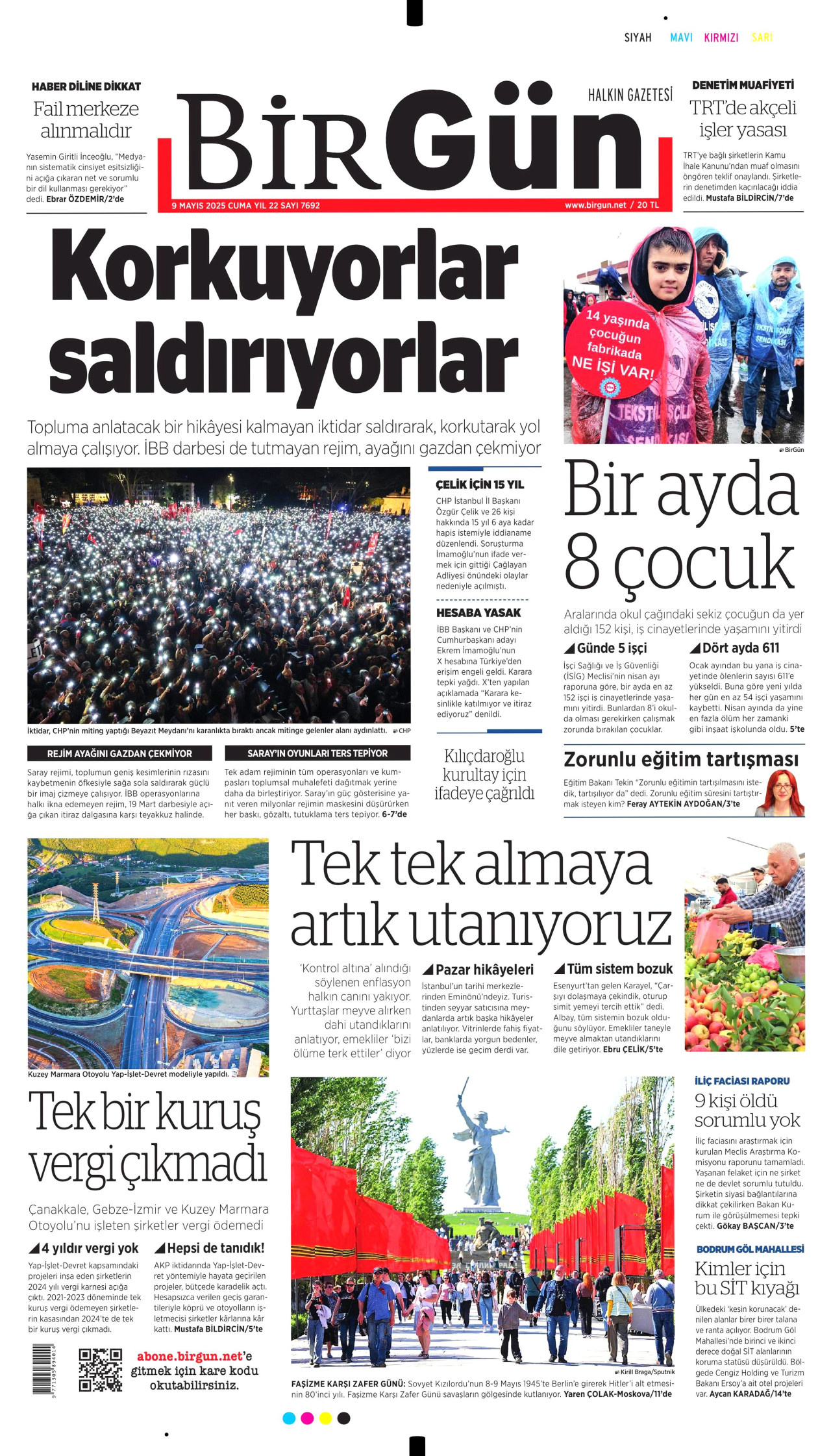 BİRGÜN Gazete Manşeti