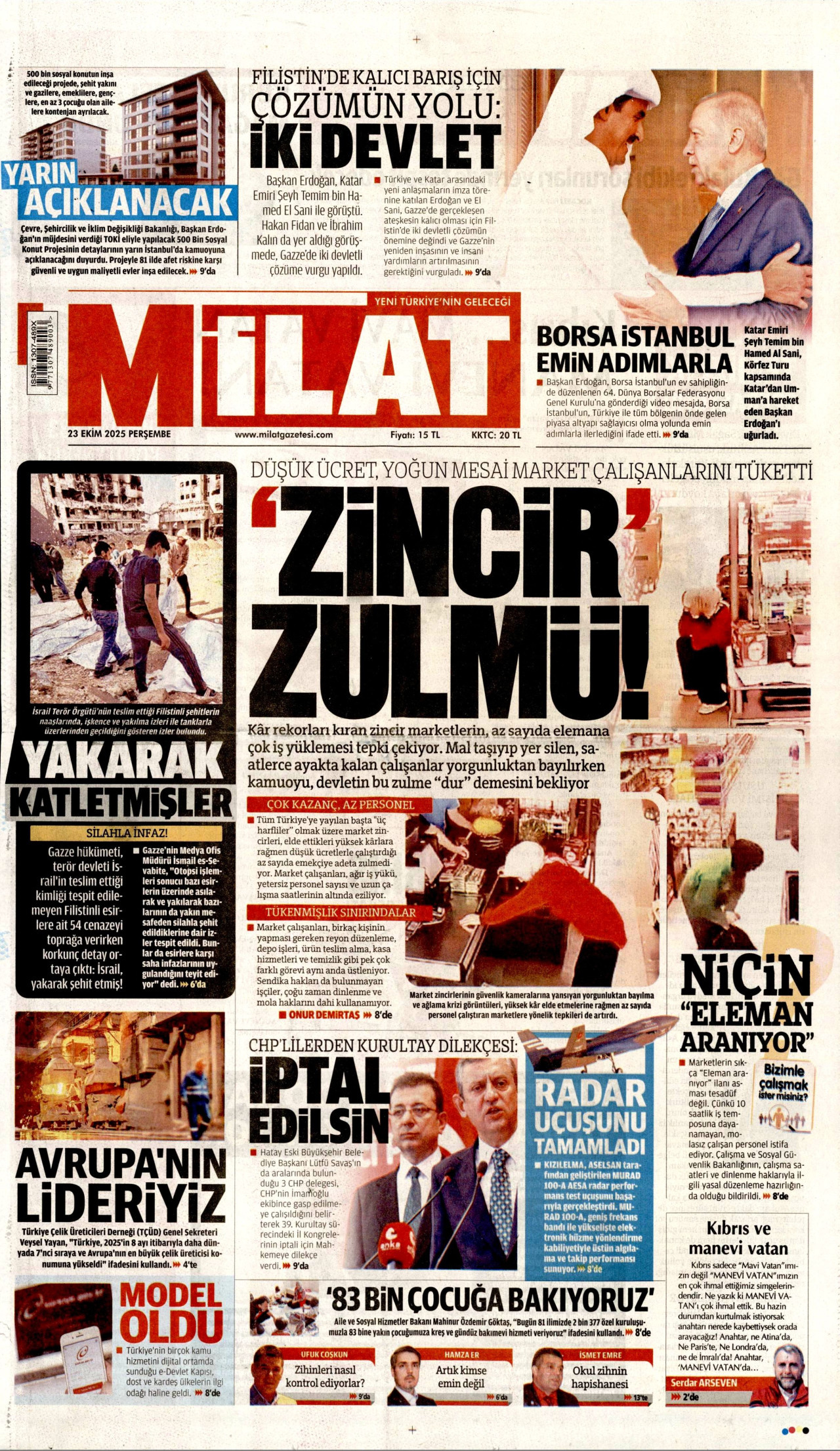 MİLAT Gazete Manşeti
