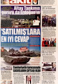 YENİ AKİT Gazete Manşeti